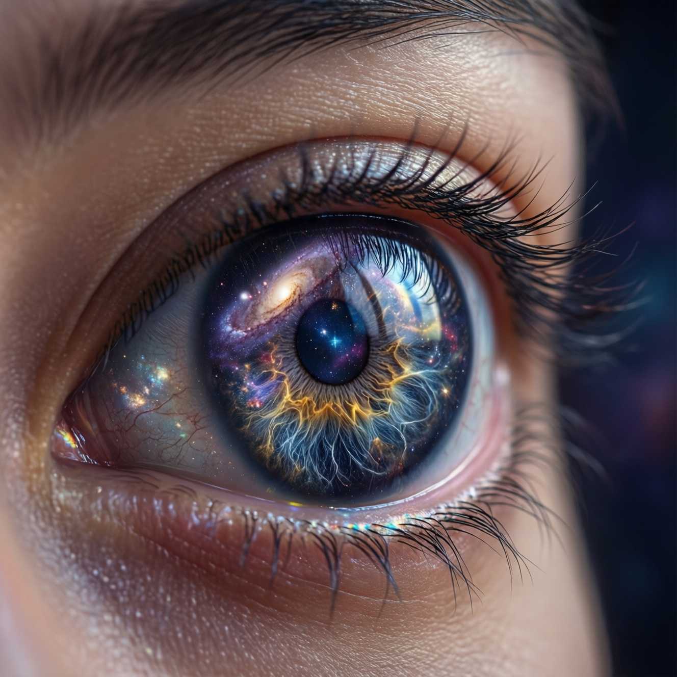 Macro shot of a human eye