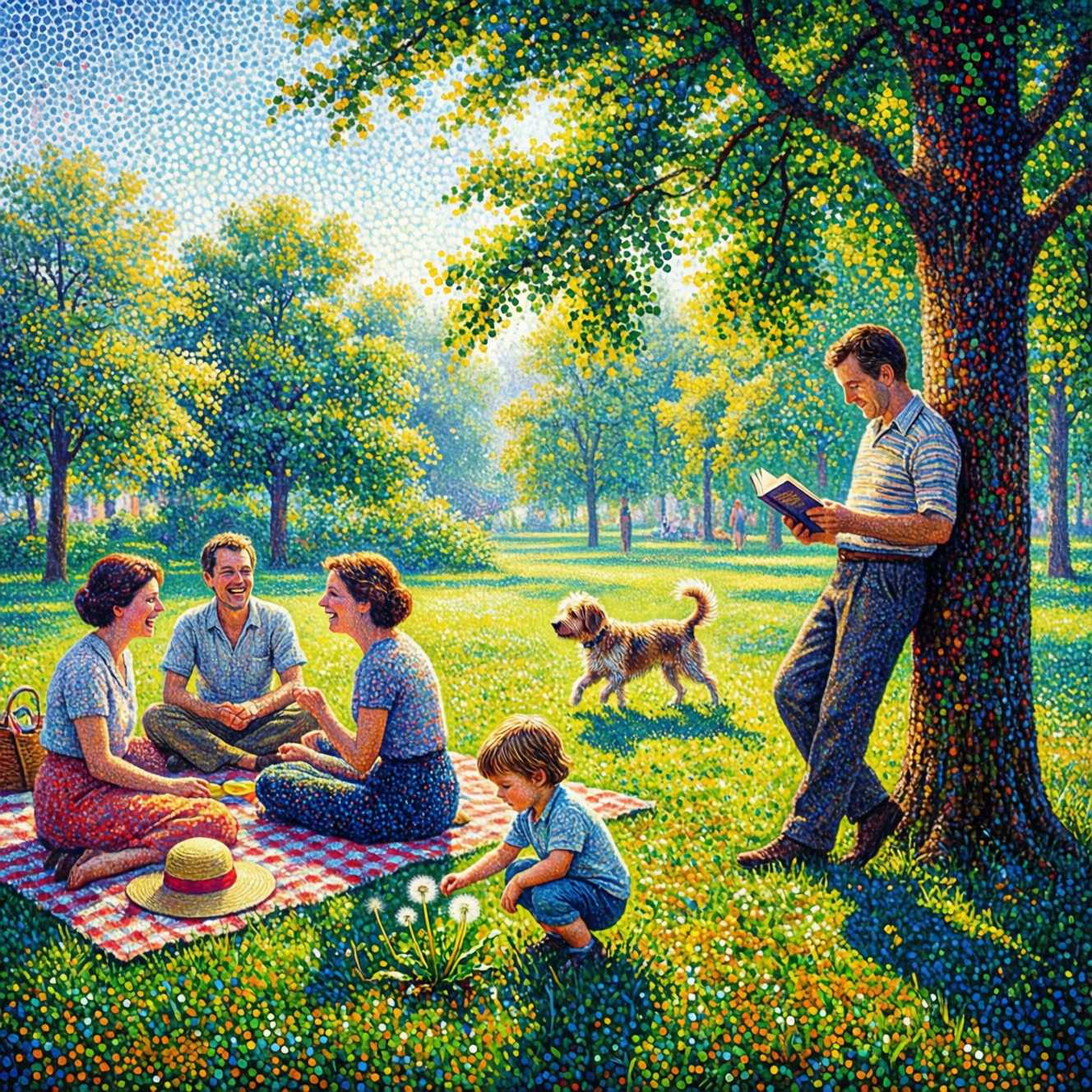 People enjoying a sunny day